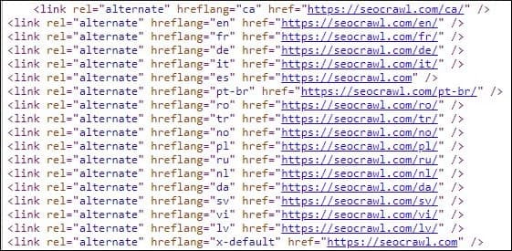 SEOcrawl의 Hreflang