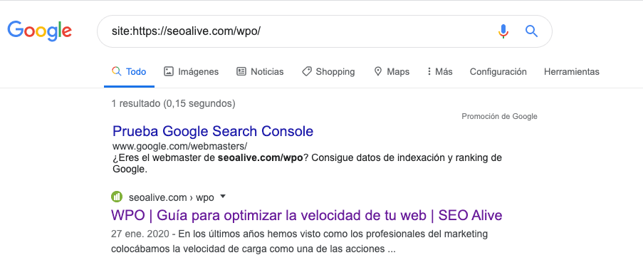 Check if indexed