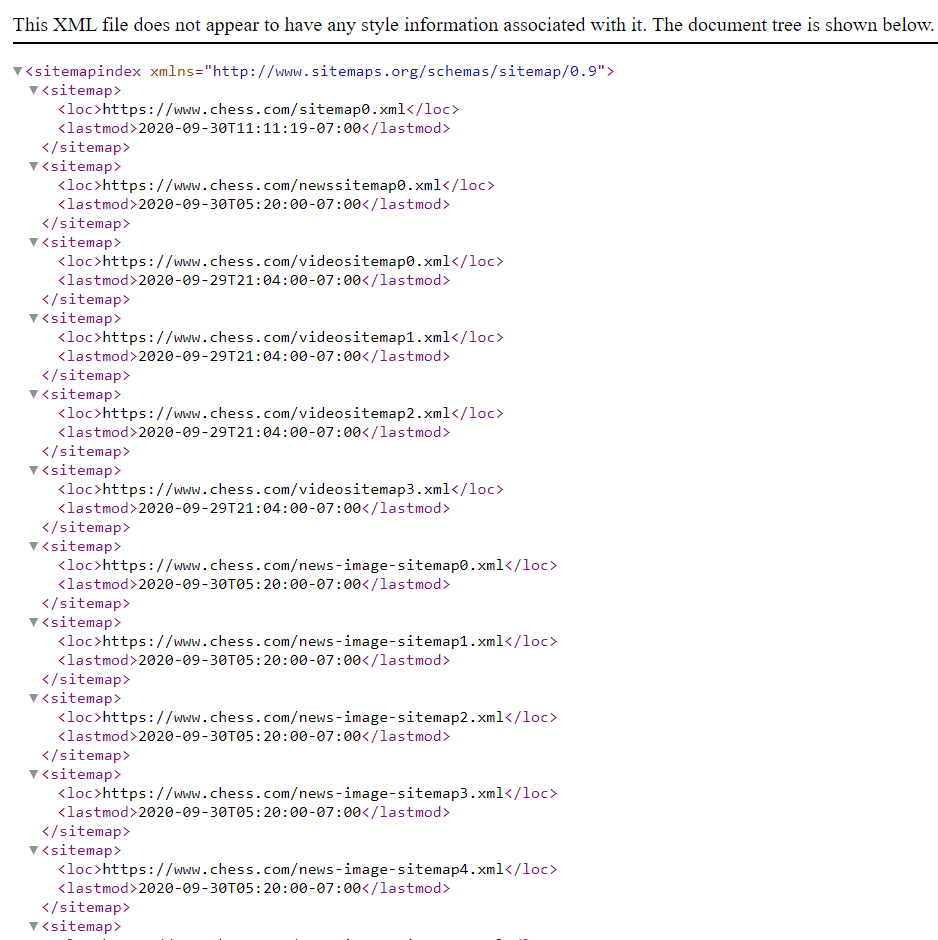 sitemap xml