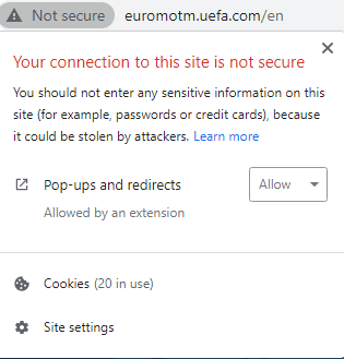 uefa niezabezpieczona strona