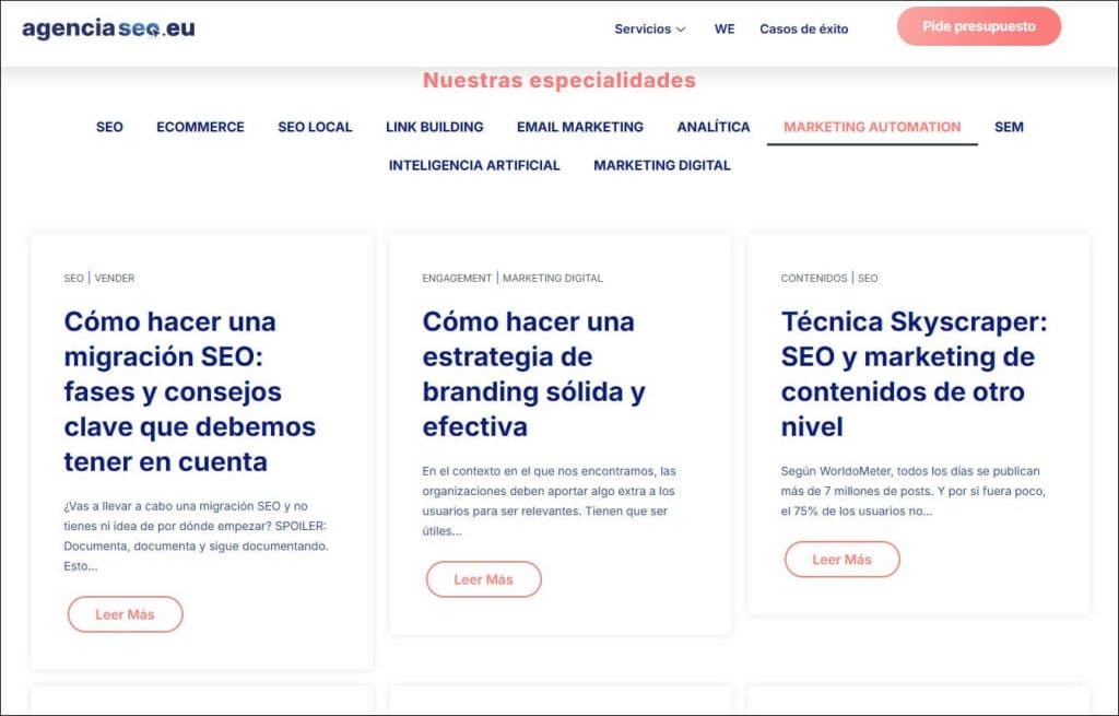 Przegląd bloga Agencia SEO.EU