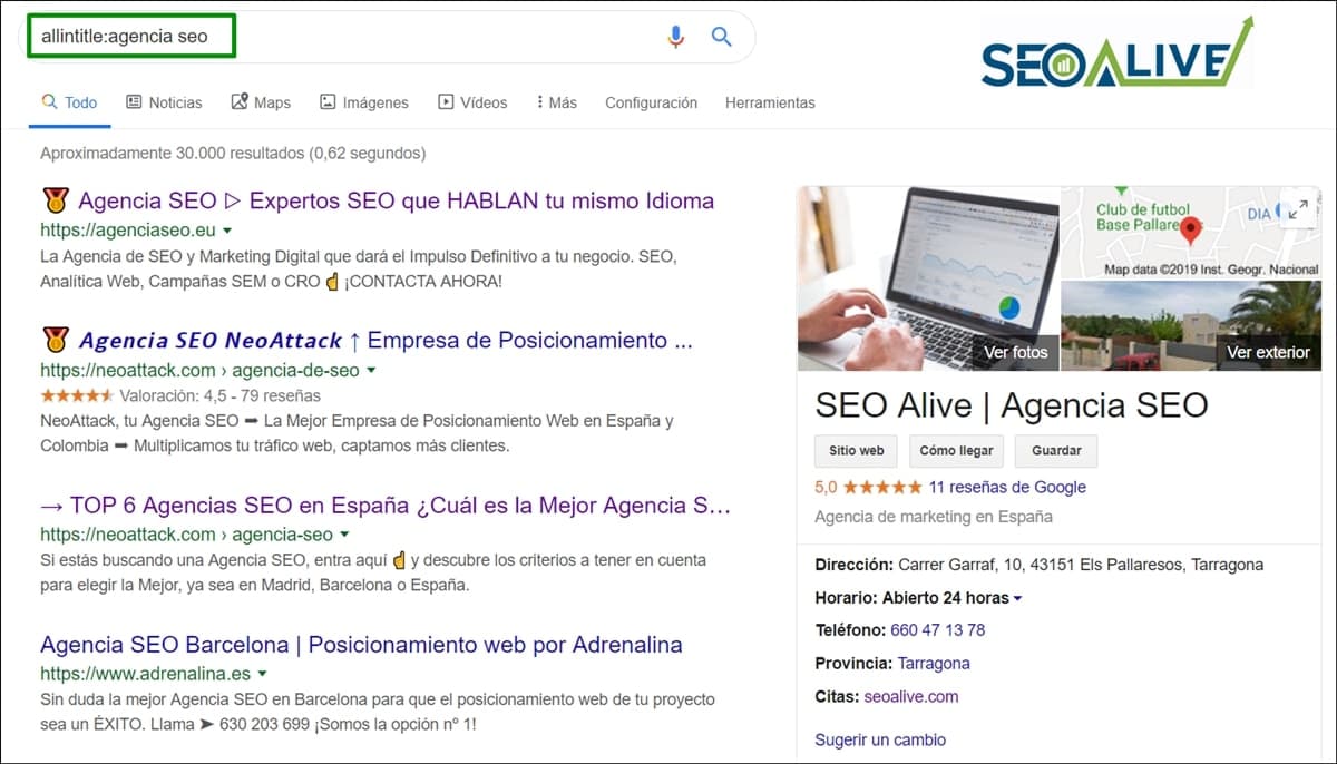 Wyszukiwanie AllinTitle SEO