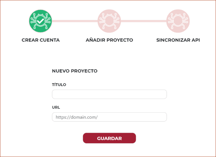 Añadir proyecto en SEOcrawl