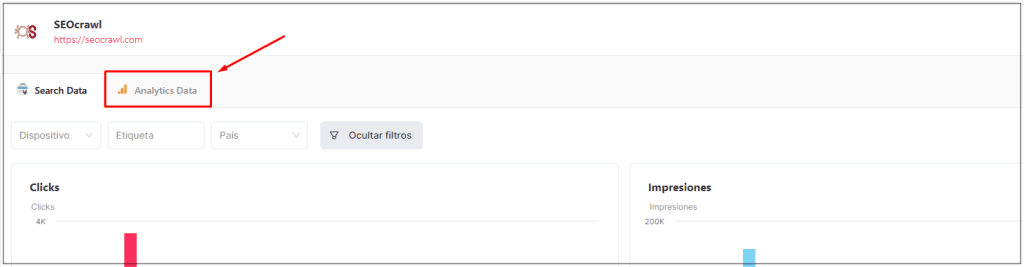 Integración SEOcrawl y Google Analytics