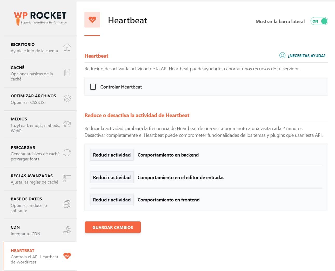 api heartbeat wordpress