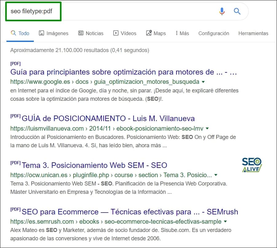 Wyszukiwanie FileType SEO