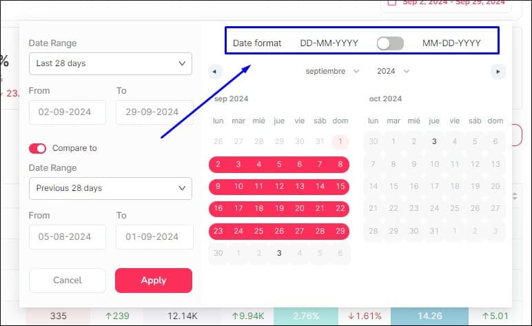 Date format in SEOcrawl