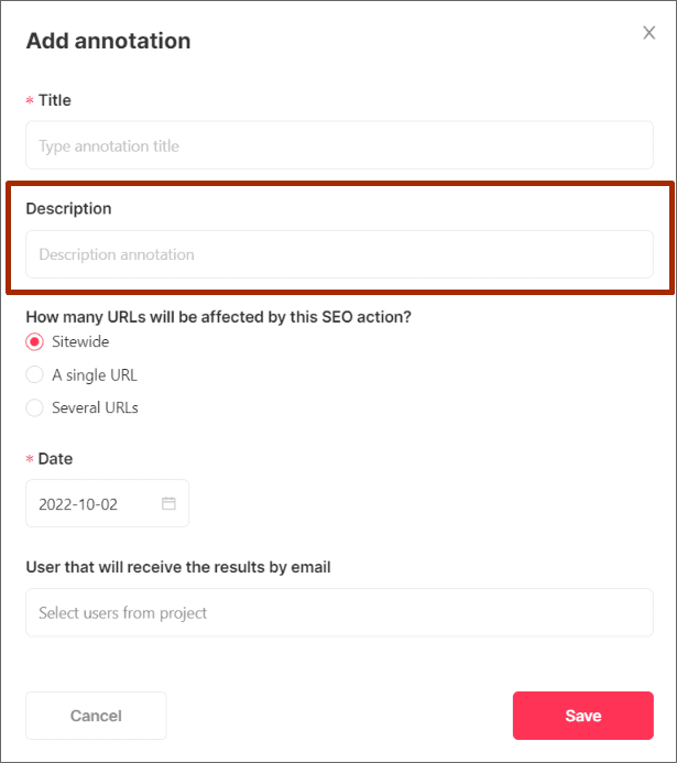 description in seo annotation