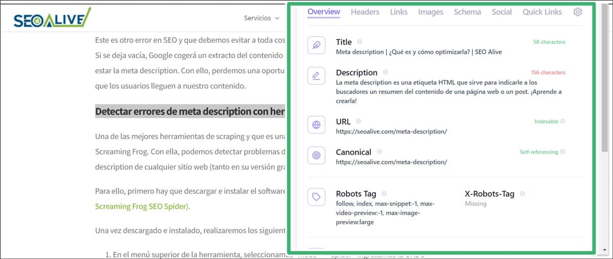 Detailed SEO Extension