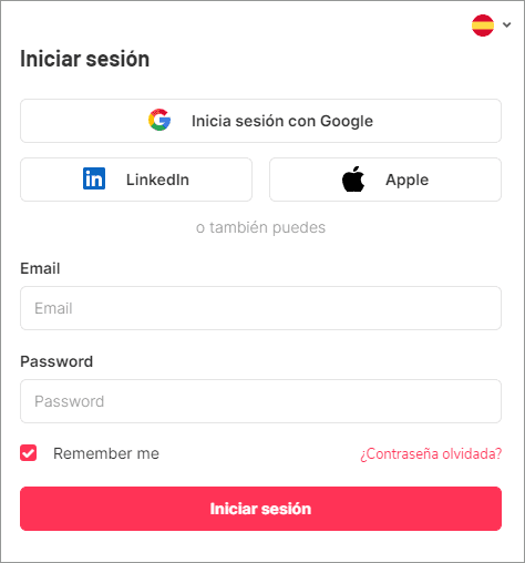 Página de login de SEOcrawl 