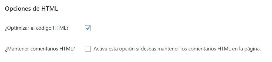 minifikacja html z autoptimize