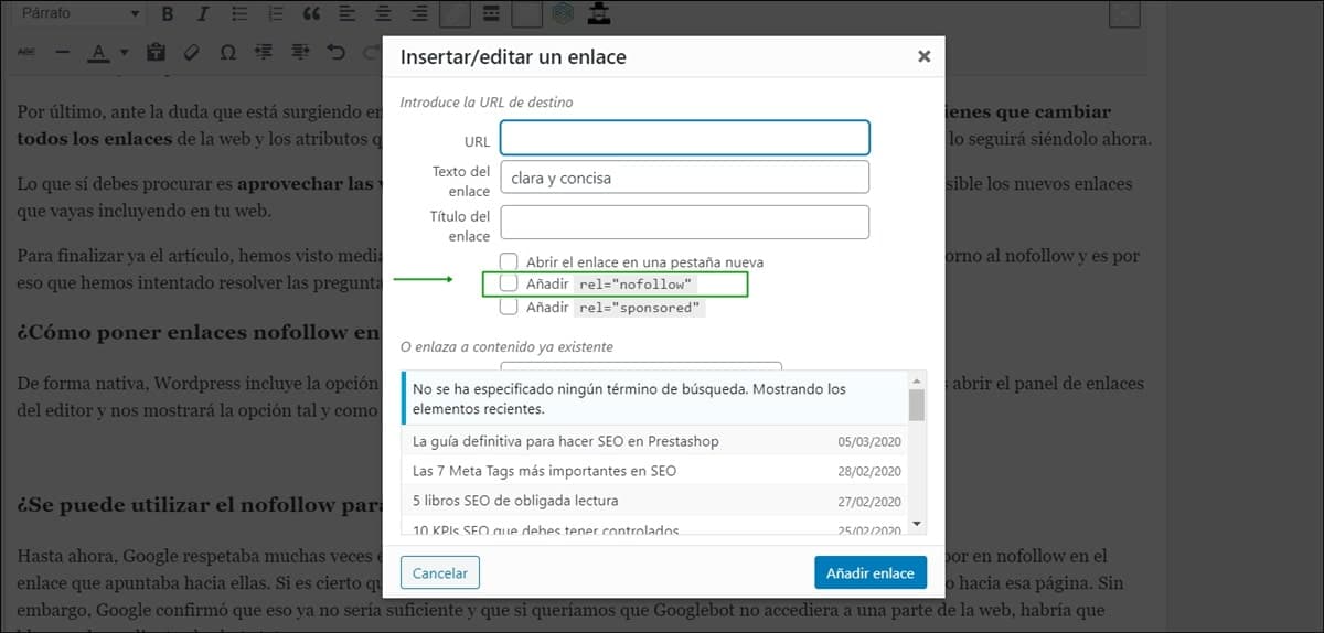 Nofollow Wordpress