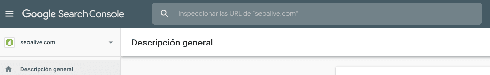 Inspeccionar URLs Search console