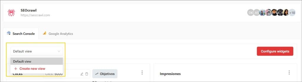 View SEO Dashboard