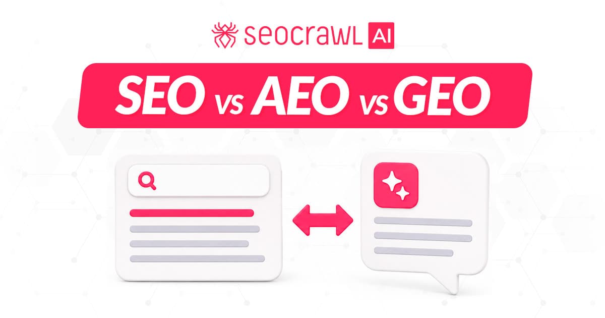 SEO vs AEO vs GEO: Jaký je rozdíl a které z nich potřebujete?
