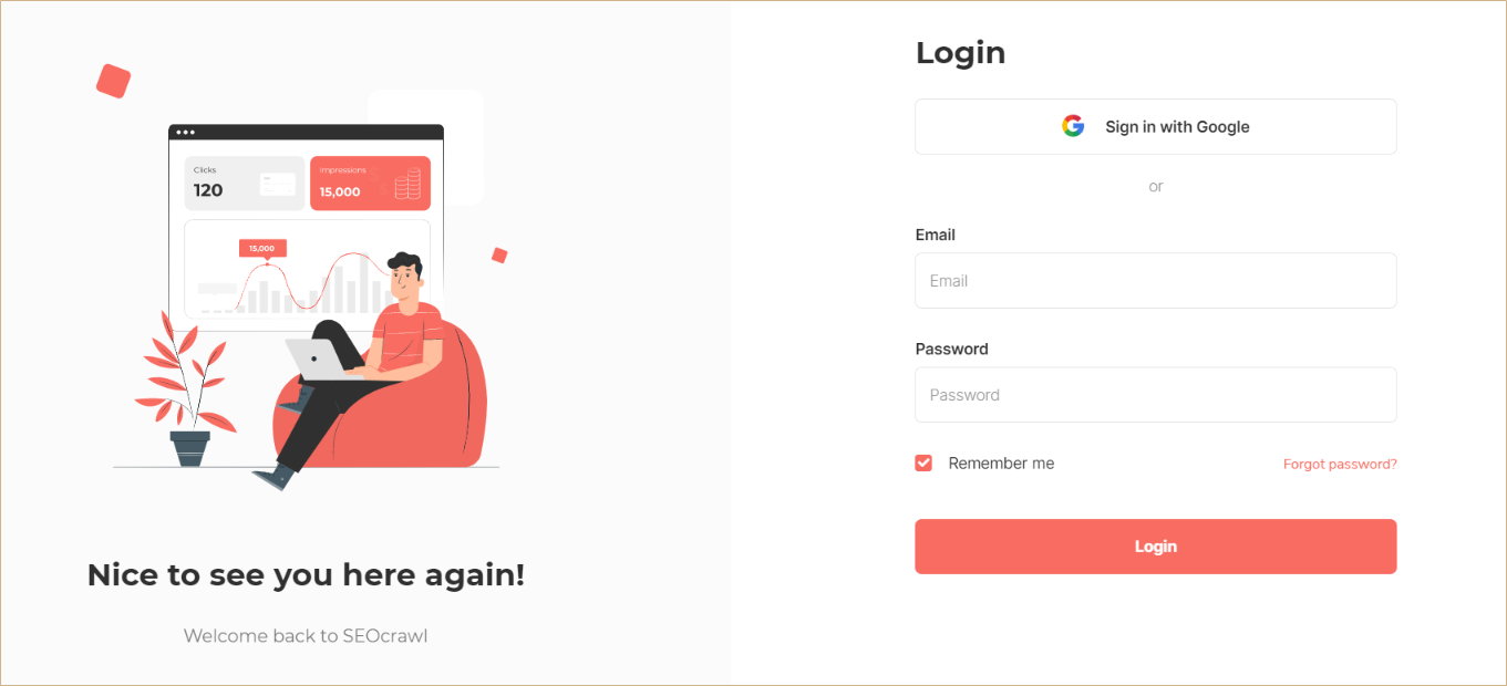 Login SEOcrawl
