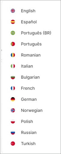 SEOcrawl está disponible en 13 idiomas