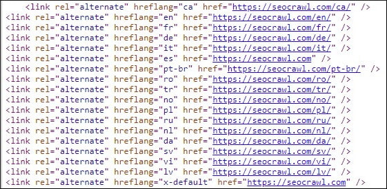 Hreflang en SEOcrawl