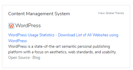 Addon Built With to identify de CMS