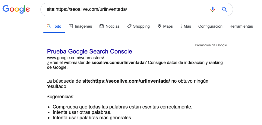 Comprobar indexada site