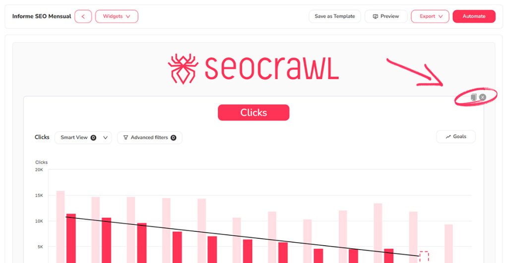 Duplicate widgets in reporting