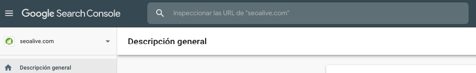 Inspeccionar Urls Search console