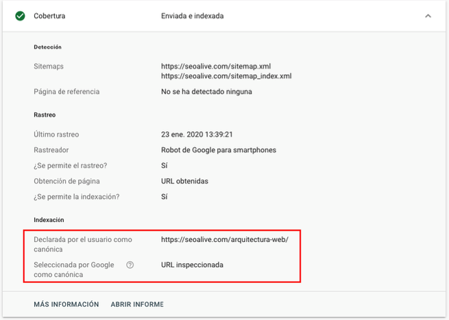 Revisar Url canonica