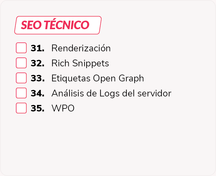 SEO técnico en proyecto SEO