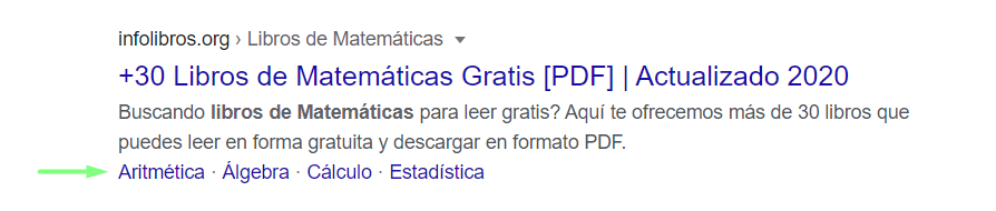 snippet con enlaces ancla