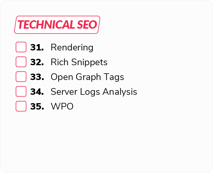 Technical SEO in SEO project