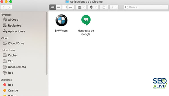 carpeta de las aplicaciones instaladas 