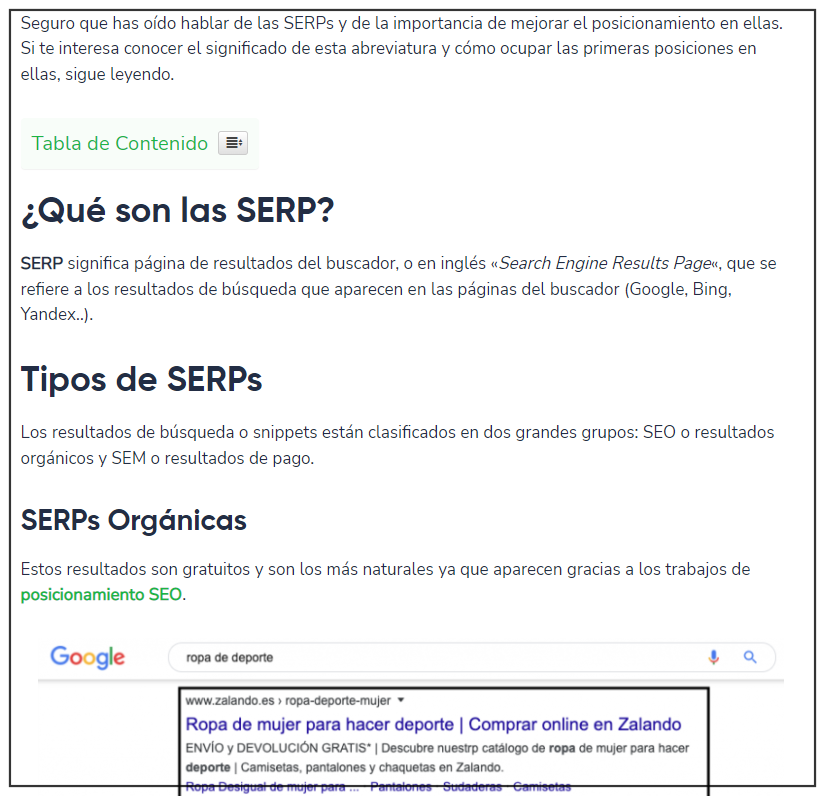 Ejemplo de artículo con marcación de datos