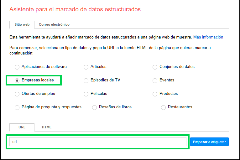 Datos estructurados para seo local: google my business