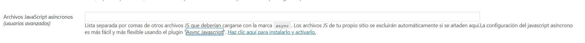 carga async autooptimize