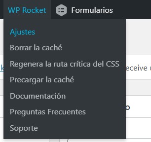 borrar la cache con wp rocket