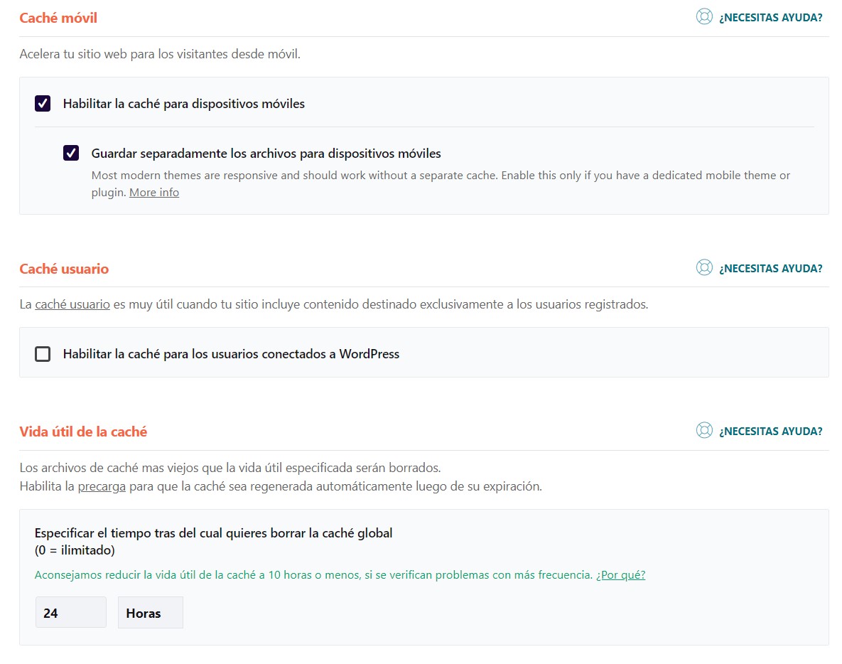 configurar wp rocket 