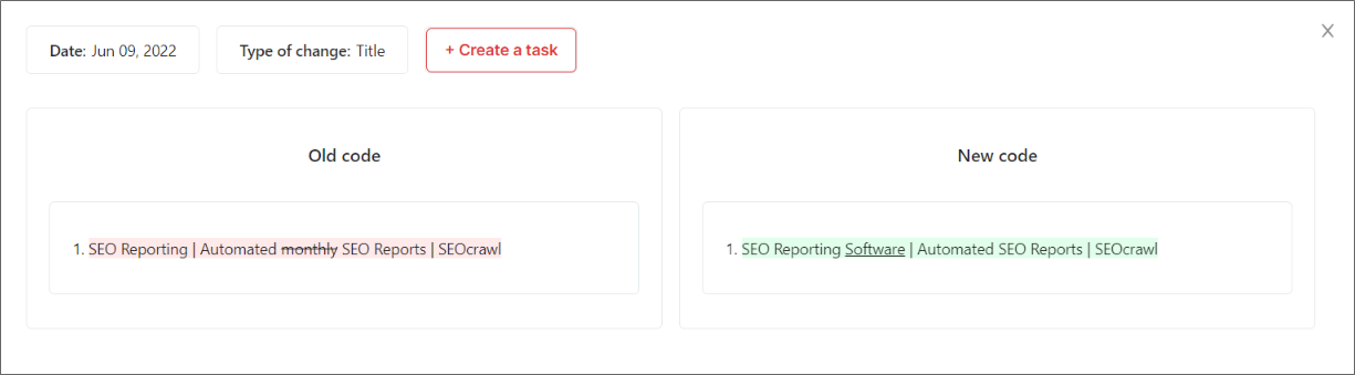 SEO changes in title