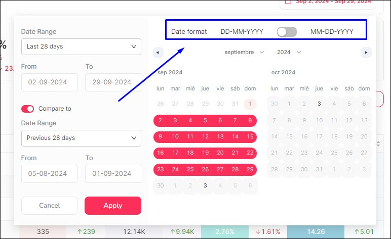 Date format in SEOcrawl