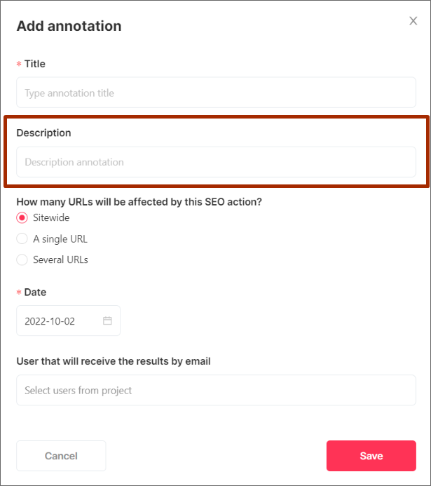 description in seo annotation