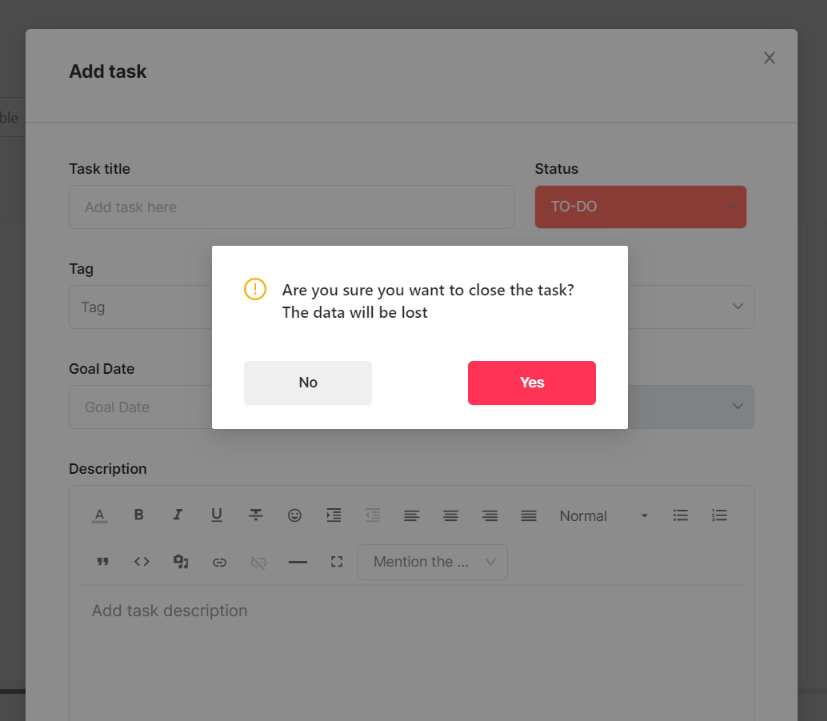 remove task validation