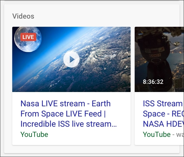 Eventos en Vivo Google