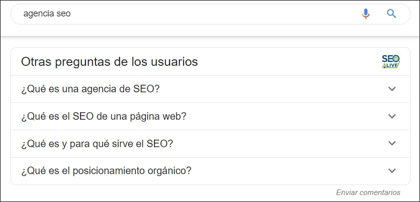 Featured Snippet Preguntas