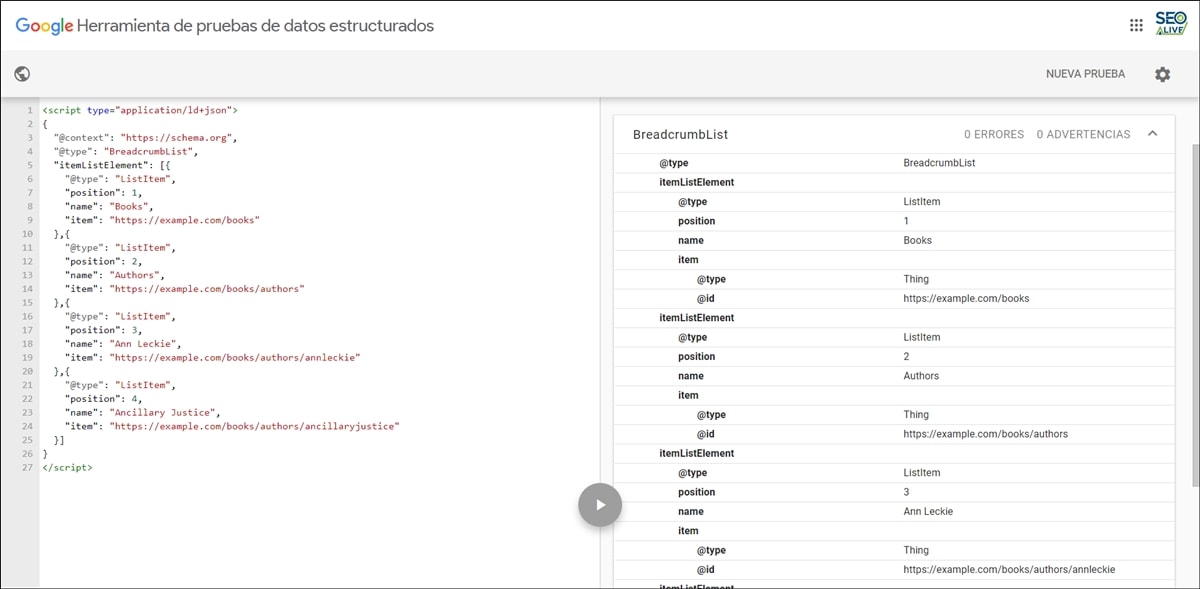 Fragmentos Código Datos Estructurados