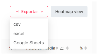 You can export the info in csv, excel or Google Sheets