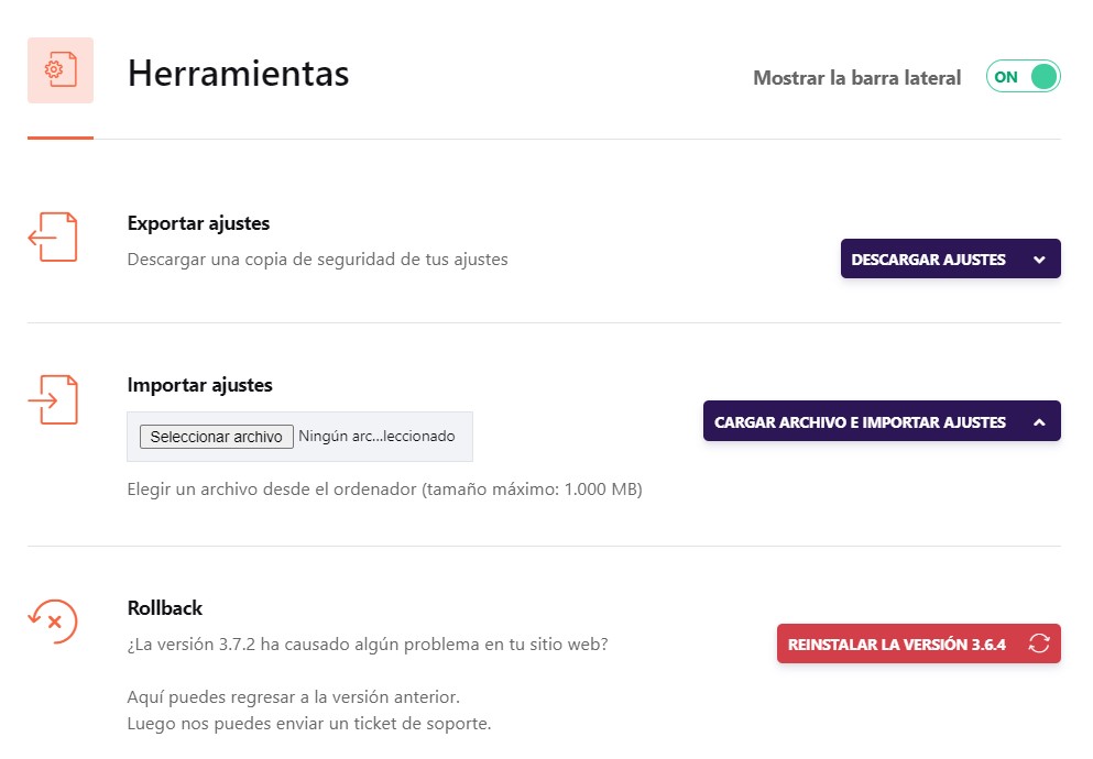 herramientas wp rocket