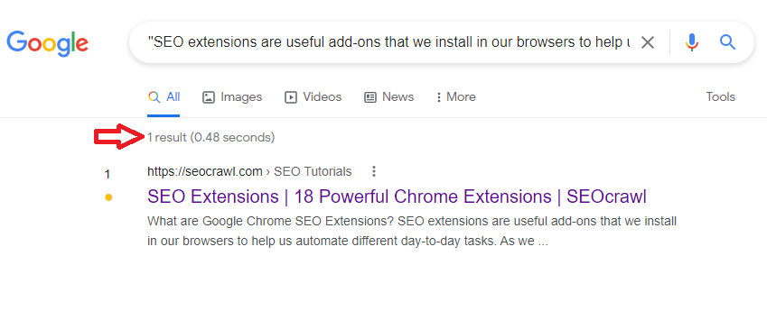 Identifying duplicate content