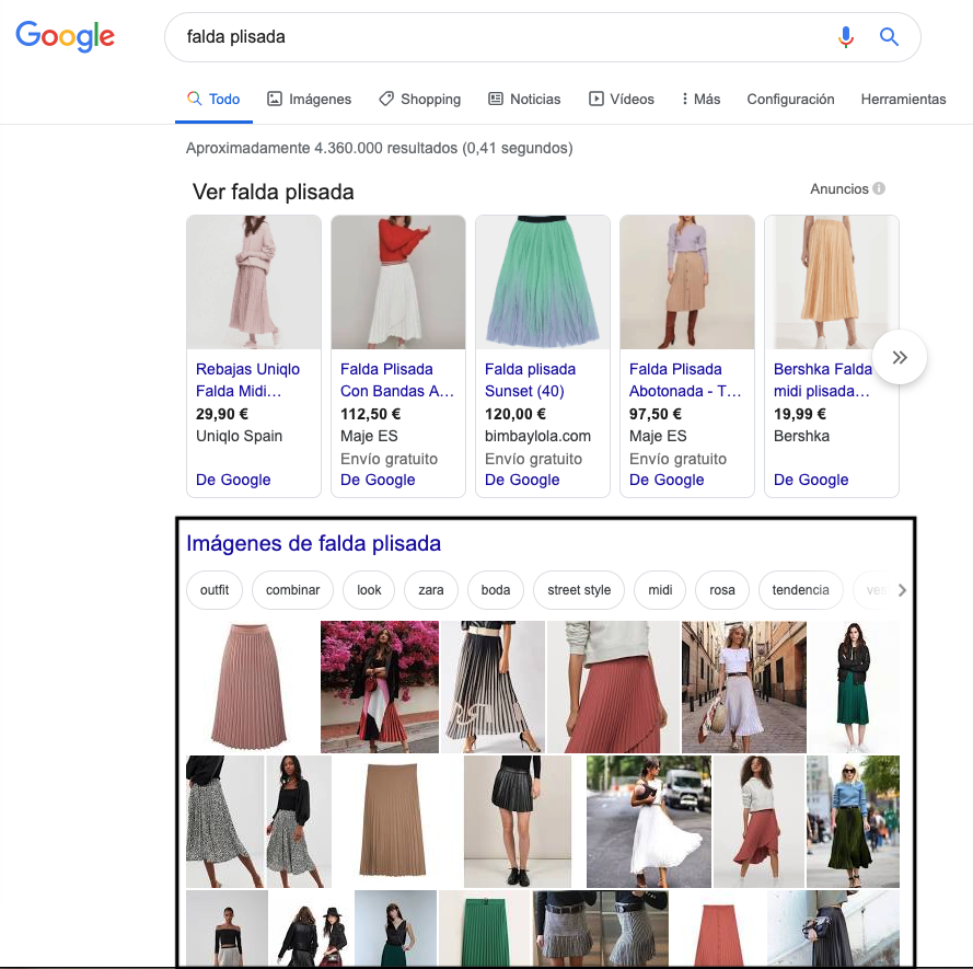 Imágenes en las serps