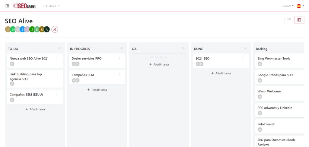 Kanbna tareas seo