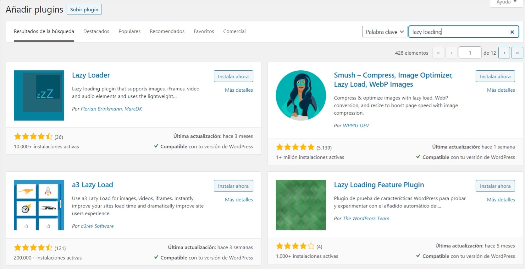 Lazy Loading Wordpress