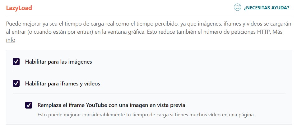 lazy load para videos en wp rocket